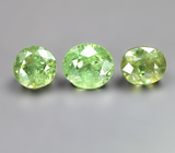 Высокая дисперсия! Крупный набор из 3 демантоидов 2,71 карата